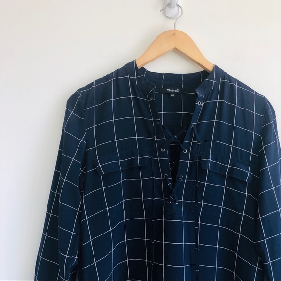 Madewell Monroe Silk Lace-Up Shirt - Picture 3 of 7